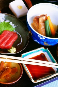 High angle view of food, Ryukyu Islands, Japan
