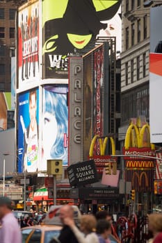 Low angle view of buildings, New York City, New York State, USA