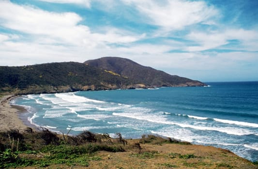 High angle view of a sea shore