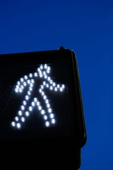 Close-up of a walk signal
