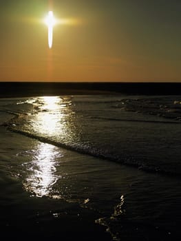 Panoramic view of the sea at dusk, Cartagena, Colombia