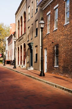 Street in front of buildings, Annapolis, Maryland, USA