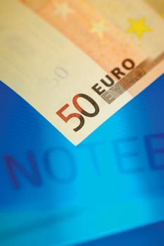 Close-up of a fifty Euro banknote