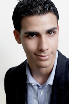 Portrait of a businessman smirking