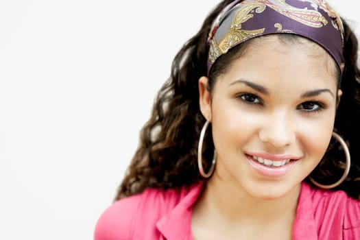 Portrait of a young woman smiling