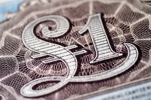 Extreme close-up of bank note