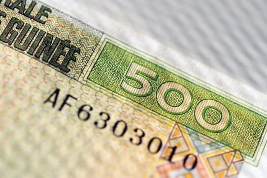 Part of bank note, close-up