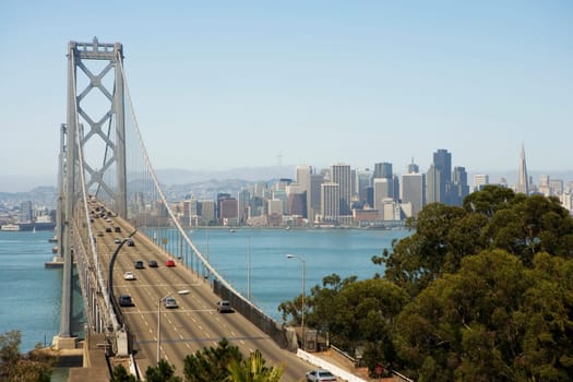 High angle view of a bridge, Golden Gate Bridge, San Francisco, California, USA