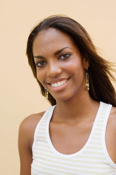 Portrait of a teenage girl smiling