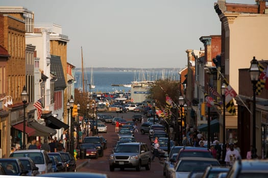 Cars on the street, Annapolis, Maryland, USA