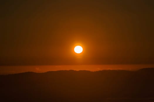 Sunset over the sea