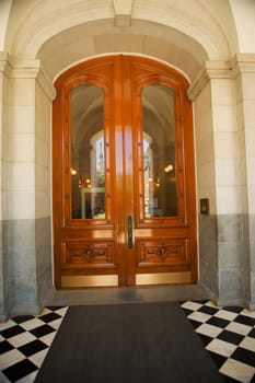 Door of a palace, California, USA