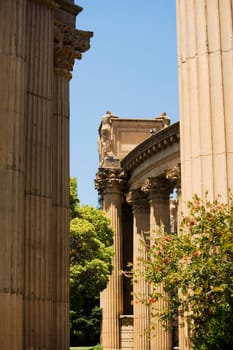 Low angle view of ornate columns