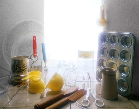 Utensils in the kitchen
