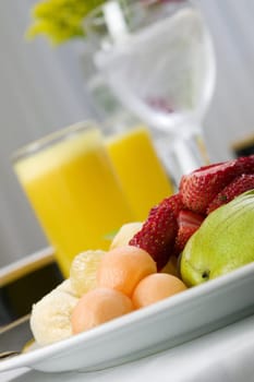 Close-up of a mixed fruit salad