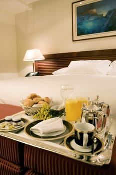 Interiors of a hotel room