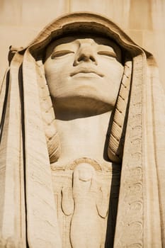 Statue carved on a wall