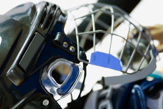 Close-up of a helmet