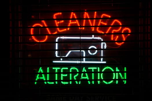 Close-up of a neon sign