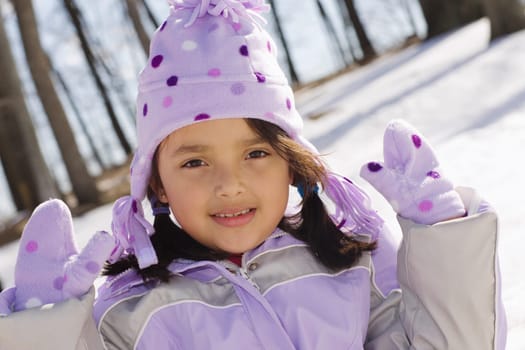 Portrait of a girl smiling