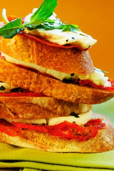 Close-up of a sandwich