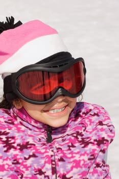 Close-up of a girl smiling