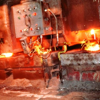 Control panel in a steel plant