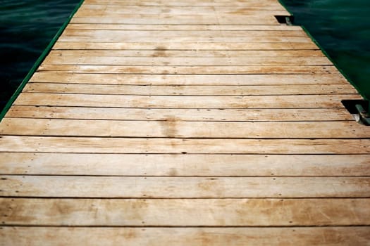 High angle view of a pier