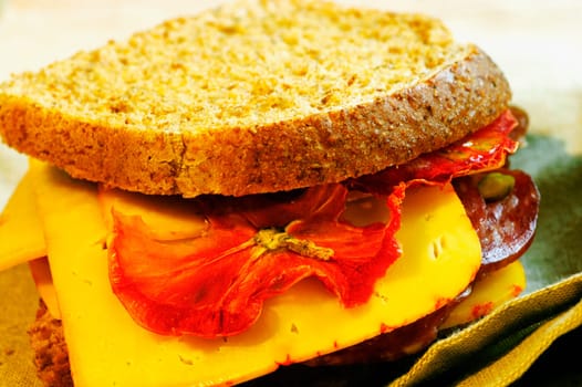 Close-up of a sandwich