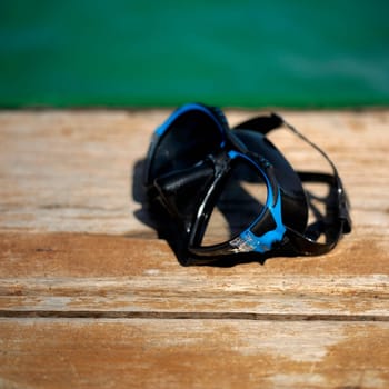 Close-up of a scuba mask