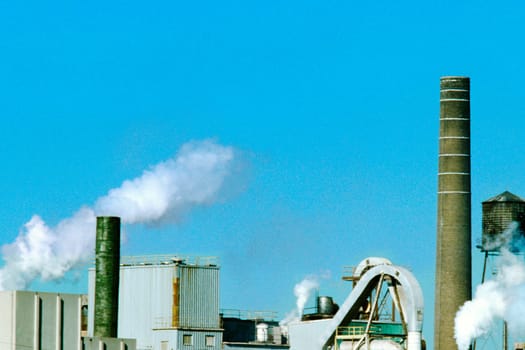 Smoke emitting from a factory, Chicago, Illinois, USA