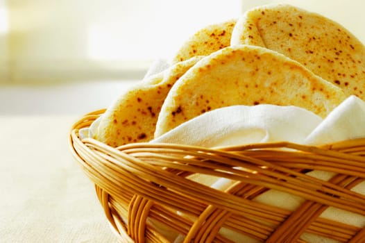 Close-up of bread in a basket