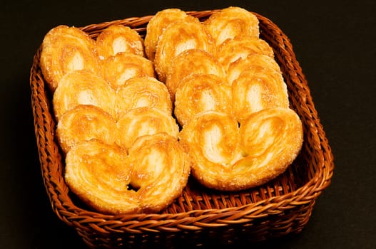Close_up of cookies in a basket