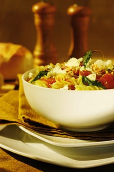 Close-up of a bowl of pasta