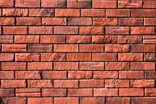 vintage red brick wall background  of red color .  Old Red stone blocks texture Natural red bricks wall . Photoshop mapping material .3d model making background scene