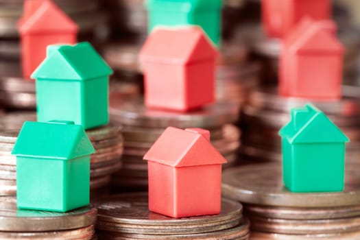 Concept for property ladder, mortgage and real estate investment