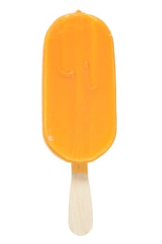 Orange creamsicle popsicle isolated on white background