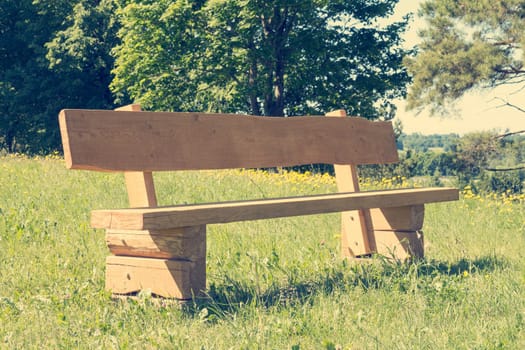 Empty wooden bench at park,nice place for resting