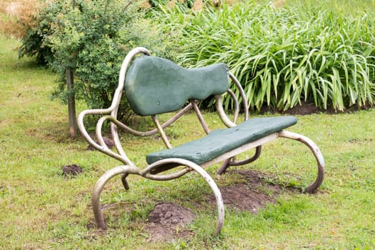 Modern bench in a public park,ideal place for resting