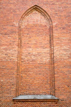 Vintage brick wall with sealed window