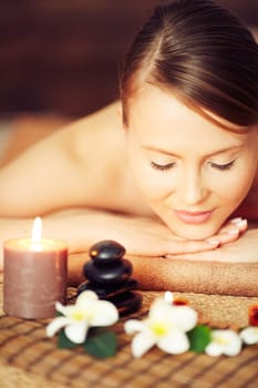 Woman enjoying therapy at spa