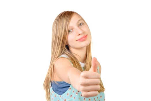 portrait of a teenager is OK on white