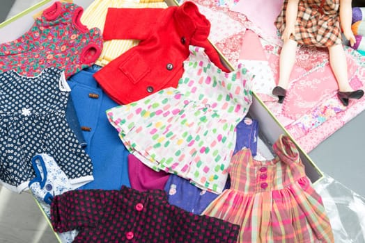 the different clothes for a doll toy