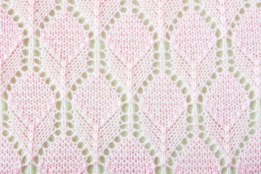 Pink crochet cloth texture background. Vintage pattern style for love or sweet design.