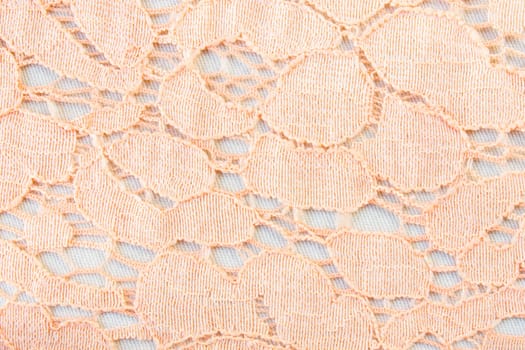 Orange crochet cloth texture background. Vintage pattern style for love or sweet design.