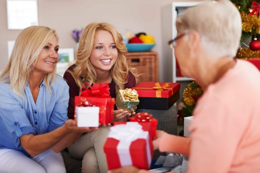 We love to give her pleasure in Christmas time