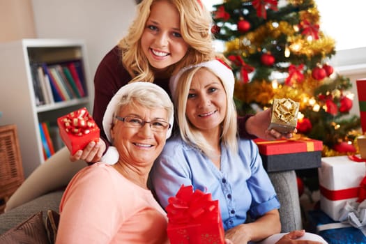 Family moments at Christmas time