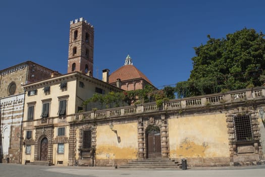 The famous square of St Martin in Lucca (Italy)