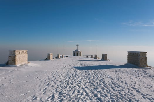 A view from Monte grappa first world war memorial, Italy