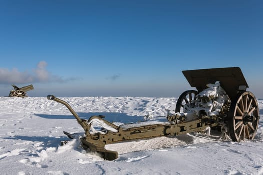Cannons from Monte Grappa first world war memorial, Italy